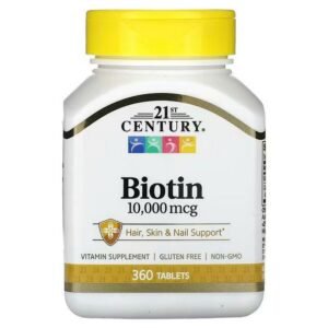 21st Century, Biotin, 10,000 mcg, 360 tablets,21st Century, Биотин, 10 000 мкг, 360 таблеток