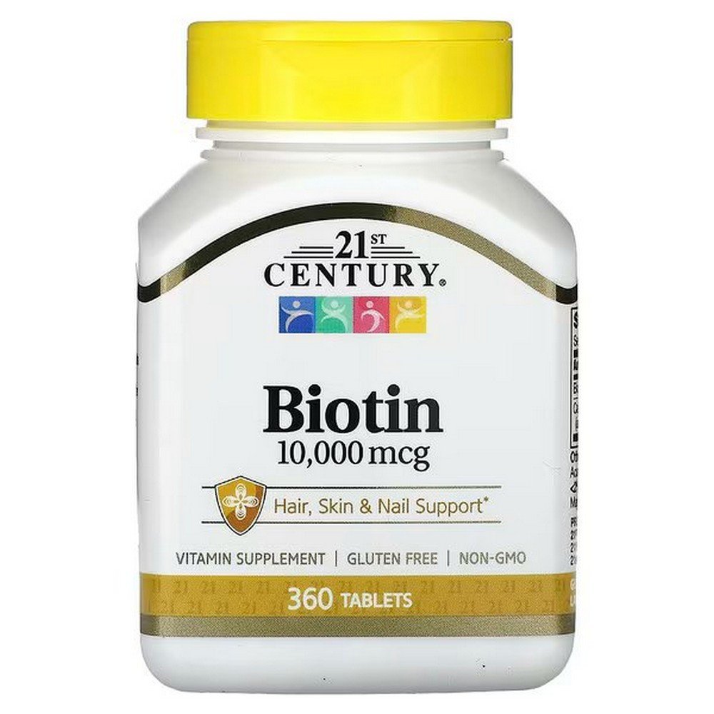 21st Century, Biotin, 10,000 mcg, 360 tablets,21st Century, Биотин, 10 000 мкг, 360 таблеток