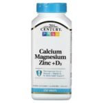 21st Century, Calcium-Magnesium-Zinc + D3, 250 tablets,21st Century, Calcium-Magnesium-Zink + D3, 250 Tabletten