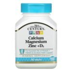 21st Century, Calcium Magnesium Zinc + D3, 90 tablets,21st Century, Kalzium Magnesium Zink + D3, 90 Tabletten