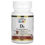 21st Century, D3, 25 mcg (1,000 IU), 60 tablets,21st Century, D3, 25 µg (1.000 IE), 60 Tabletten