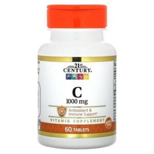 21st Century, Vitamin C, 1,000 mg, 60 tablets,21st Century, Vitamin C, 1.000 mg, 60 Tabletten