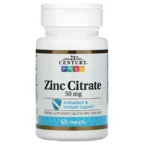 21st Century, Zinc Citrate, zinc citrate, 50 mg, 60 tablets,21st Century, Zinc Citrate, Zinkcitrat, 50 mg, 60 Tabletten