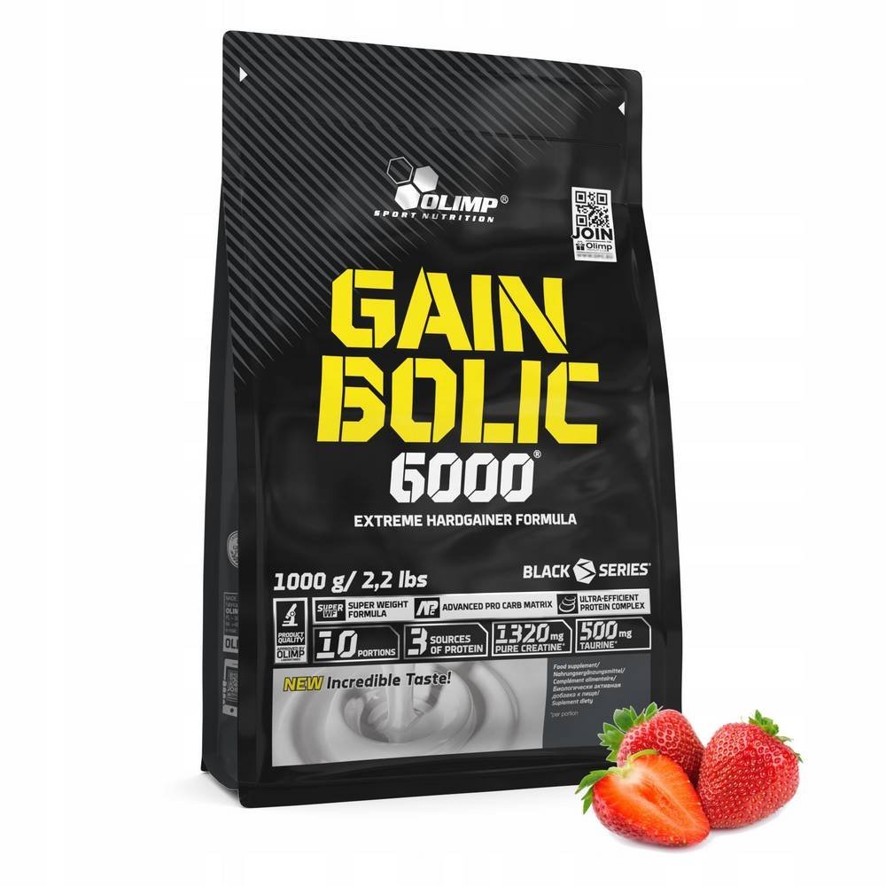 2× Gainer Olimp strawberry powder 1000 g
