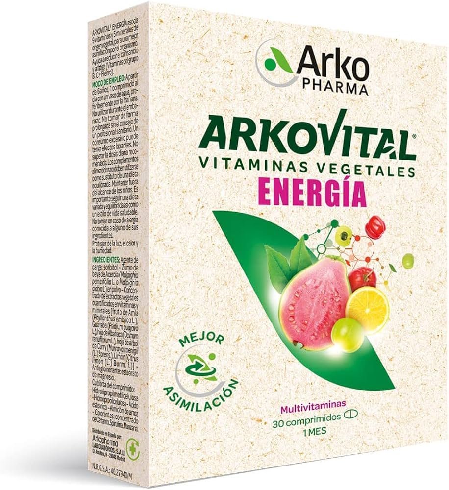 Arkopharma Arkovital Clean Energy, Multivitamin Natural Defense and Vitality, 30 units (Package 1),Arkopharma Arkovital Czysta Energia, Multiwitamina Naturalna Obrona i Witalność, 30 jednostek (Pakiet 1)
