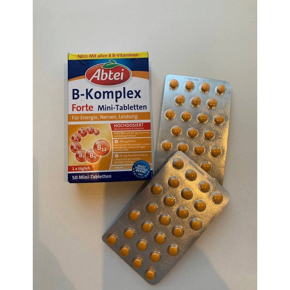 Abbey B-Complex forte mini tablets (50 pcs.),Abtei B-Komplex forte Mini-Tabletten (50 Stk.)