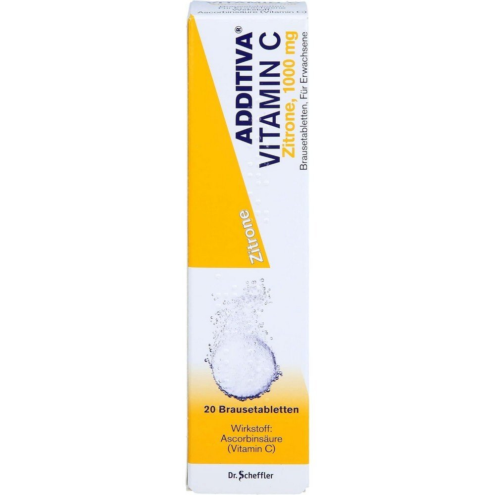 ADDITIVA Vitamin C 1 g Effervescent Tablets Pack of 20, ADDITIVA Vitamin C 1 g Brausetabletten, 20 Stück