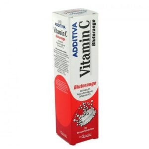ADDITIVA vitamin C blood orange effervescent tablets,  20 pcs