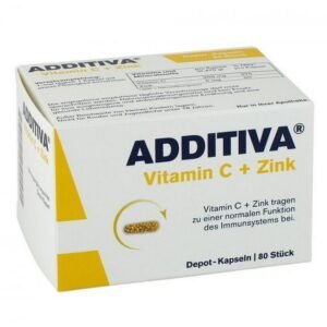 ADDITIVA vitamin C + zinc depot caps. Special offer, 80 pcs