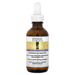 Advanced Clinicals, Vitamin C, Anti-Aging-Serum, 52 ml (1,75 fl. oz.),Advanced Clinicals, антивозрастная сыворотка с витамином C, 52 мл, (1,75 жидк. унции)