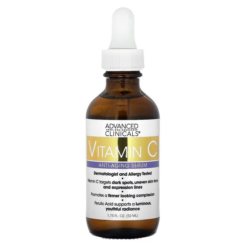 Advanced Clinicals, Vitamin C, Anti-Aging-Serum, 52 ml (1,75 fl. oz.),Advanced Clinicals, антивозрастная сыворотка с витамином C, 52 мл, (1,75 жидк. унции)
