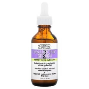 Advanced Clinicals, Hyaluronic Serum, Instant Hydration, 1.75 fl oz (52 ml),Advanced Clinicals, гиалуроновая сыворотка, мгновенное увлажнение кожи, 52 мл (1,75 жидк. унции)