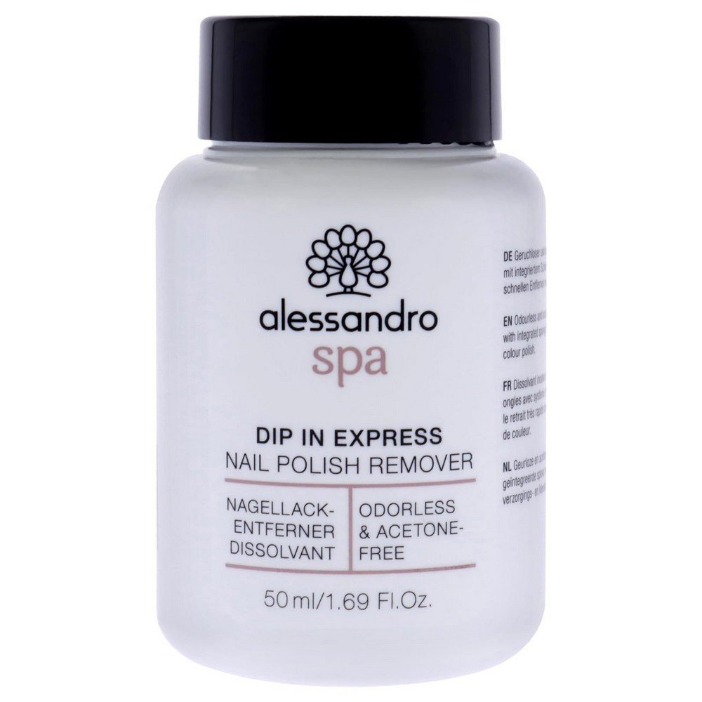 Alessandro Spa Dip In Express Nail Polish Remover, Odourless and Acetone, 50 ml, Pack of 1, Spa Dip In Express Nagellackentferner, geruchlos und Aceton, 50 ml, 1 Stück