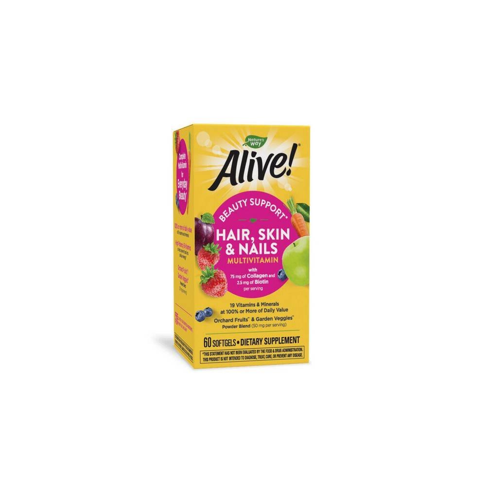 Alive Multivitamins for hair, skin and nails, 60, Alive Мултивитамини за коса, кожа и нокти