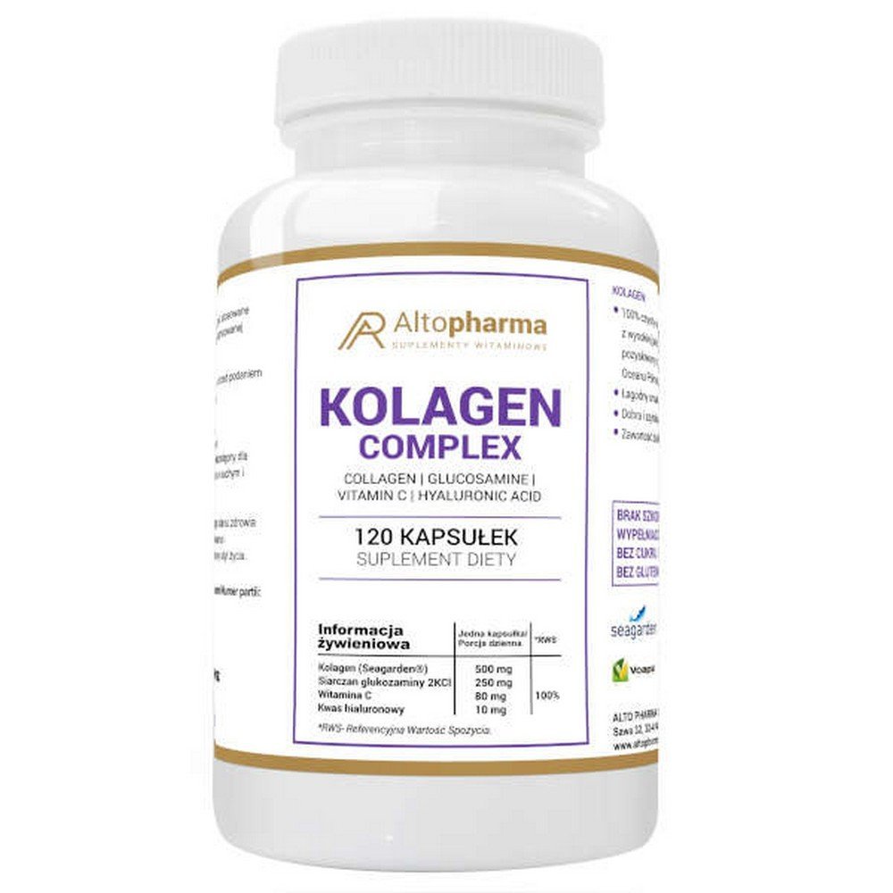Alto Pharma,Marine Fish collagen dietary supplement ,120 pcs,Suplement diety z kolagenem rybim morskim, 120 szt.