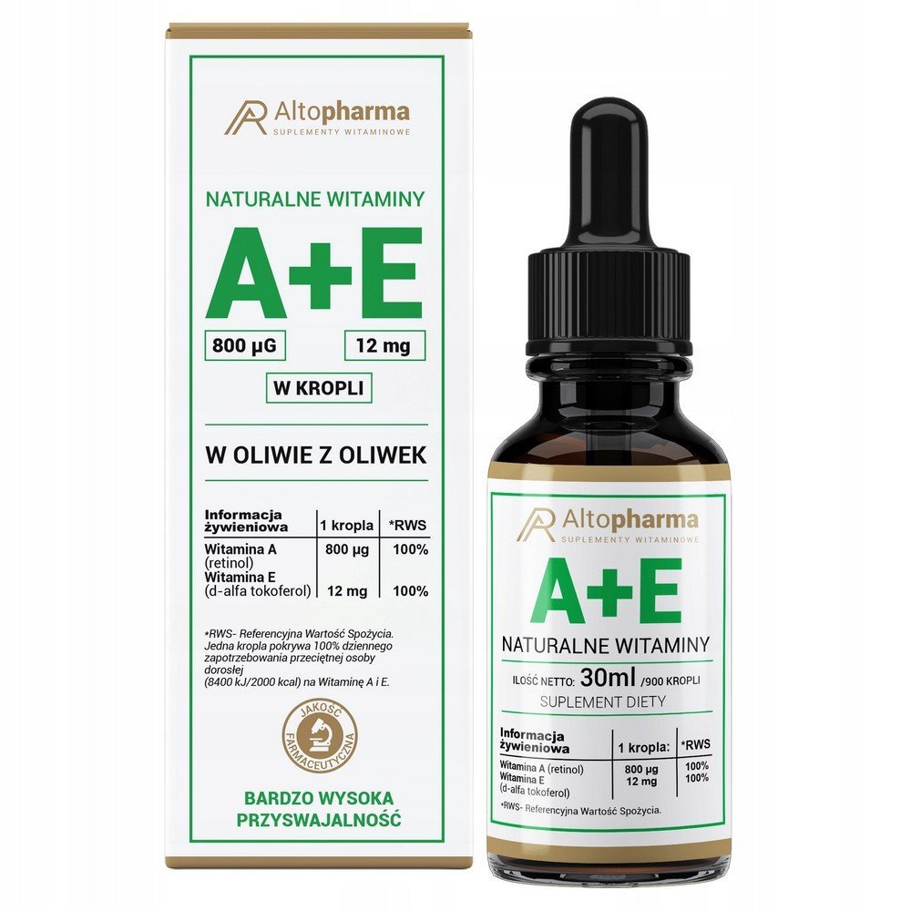 Alto Pharma,VITAMIN A+E dietary supplement 30ml ,30 ml,Suplement diety WITAMINA A+E 30ml, 30ml