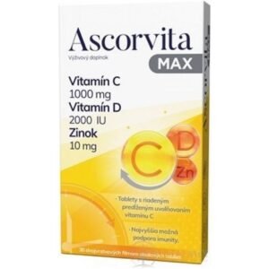 ASCORVITA MAX tablet vitamin C D and zinc 30