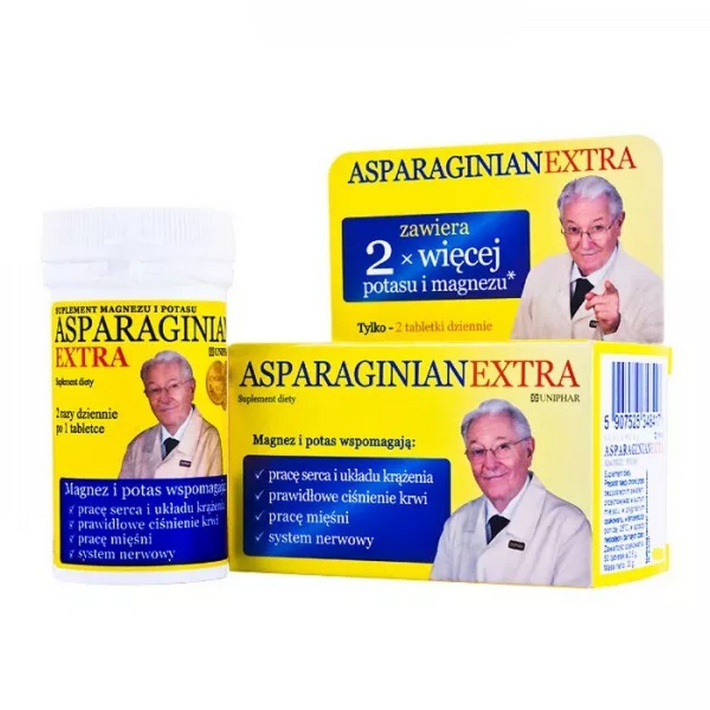 ASPARAGINATE EXTRA, MAGNESIUM, POTASSIUM, 50 tablets.