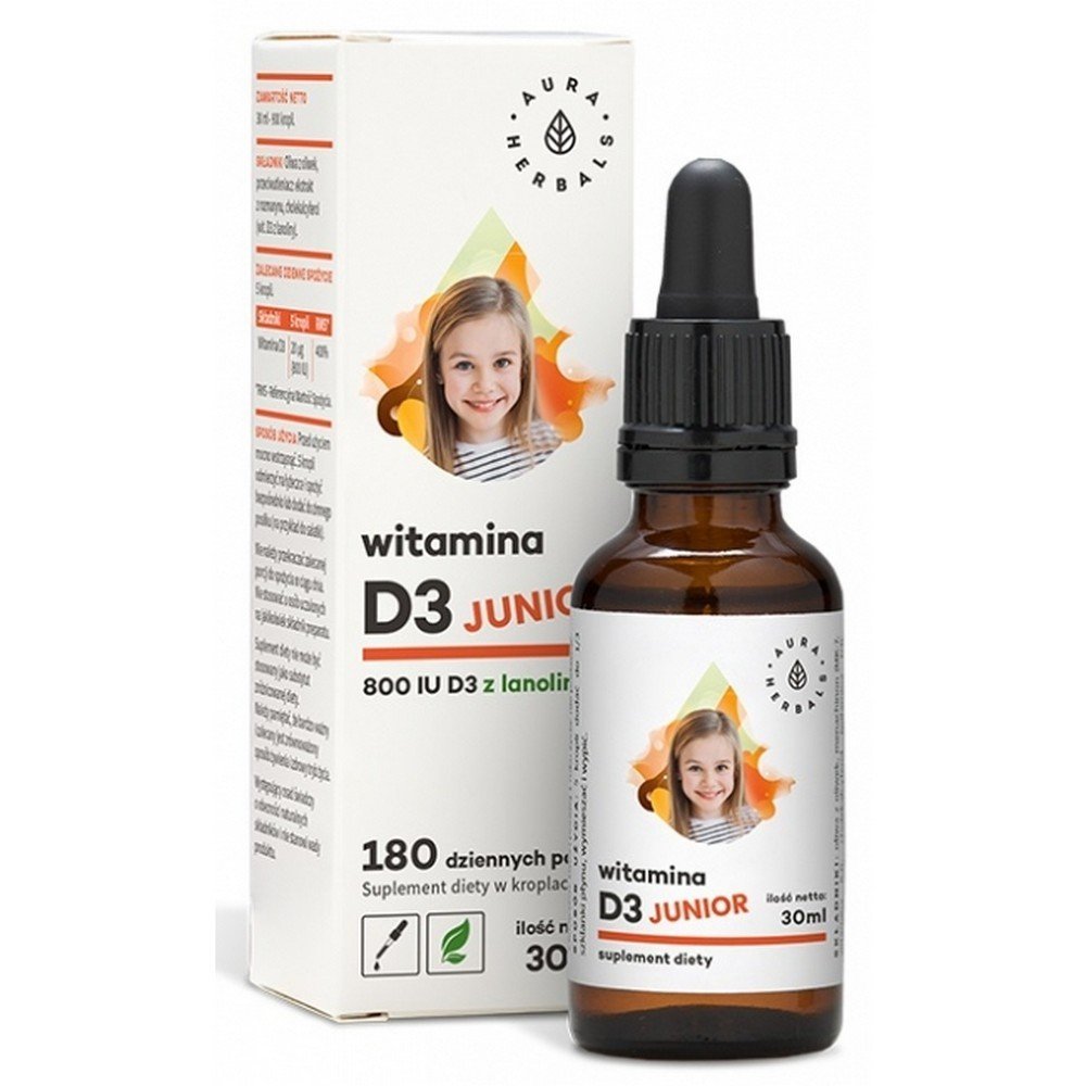 Aura Herbals Vitamin D3 Junior 800 IU in drops 30ml