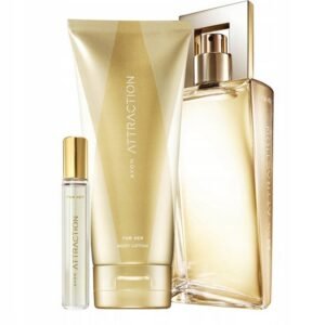 Avon,Avon Attraction Perfume Balm Perfumetka set,Zestaw avon Attraction Perfumy Balsam Perfumetka