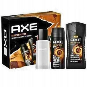 Axe,AX Dark Temptation Cosmetic set 3 pieces Gel Deodorant Aftershave,AXE Dark Temptation Zestaw kosmetyków 3el Żel Dezodorant Płyn po goleniu