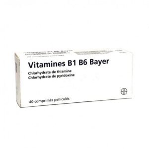 B1 vitamins B6 Bayer 40 Tablets,Vitamines B1 B6 Bayer 40 Comprimés