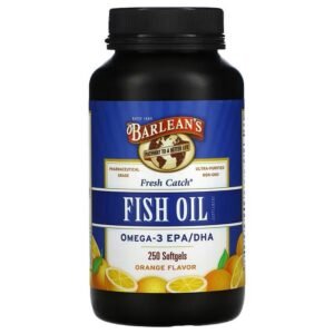 Barlean's, Fresh Catch, Fish Oil Supplement, Omega-3 EPA/DHA, Orange Flavor, 250 Softgel Capsules,Barlean's, Fresh Catch, Fischöl-Ergänzungsmittel, Omega-3 EPA/DHA, Orangengeschmack, 250 Softgel-Kapseln