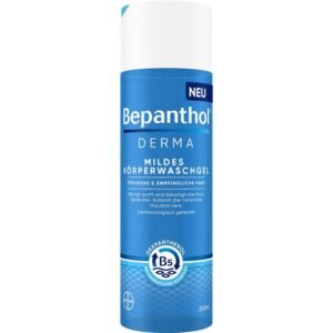 Bayer Bepanthol Derma mild body wash gel 200ml,Bayer Bepanthol Derma mildes Körperwaschgel 200ml