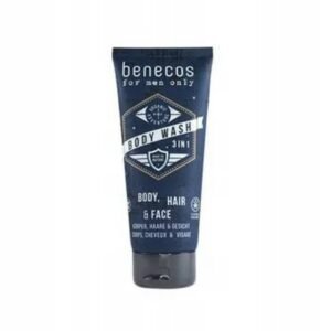 Benecos For Men Only, 3 in 1 gel for washing body, face and hair, 200 ml