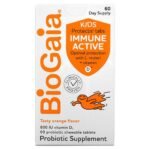 BioGaia, Kids, Immune Active with L. Reuteri + Vitamin D, Orange, 60 probiotic chewable tablets,BioGaia, Kids, Immune Active with L. Reuteri + витамин D, апельсин, 60 жевательных таблеток с пробиотиками