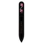 Fulgent World s.r.o.,BLACK GLASS NAIL FILES DECORATED WITH BOHEMIAN CRYSTALS COLLECTION#16/3,PILNÍKY NA NEHTY Z ČERNÉHO SKLA ZDOBENÉ KOLEKCÍ BOHEMIAN CRYSTALS#16/3