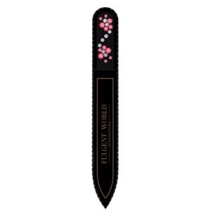 Fulgent World s.r.o.,BLACK GLASS NAIL FILES DECORATED WITH BOHEMIAN CRYSTALS COLLECTION#16/3,PILNÍKY NA NEHTY Z ČERNÉHO SKLA ZDOBENÉ KOLEKCÍ BOHEMIAN CRYSTALS#16/3