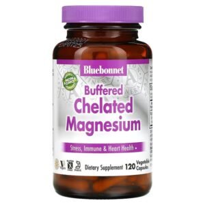 Bluebonnet Nutrition, Buffered Chelated Magnesium, buffered chelated magnesium, 120 vegetable capsules,Bluebonnet Nutrition, буферный хелатный магний, 120 растительных капсул