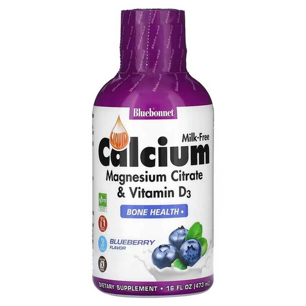 Bluebonnet Nutrition, Calcium Magnesium Citrate Liquid Supplement with Vitamin D3, 16 fl oz (473 ml),Bluebonnet Nutrition, жидкая добавка с цитратом кальция и магния и витамином D3473 мл (16 жидк. унций)