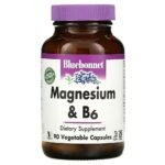 Bluebonnet Nutrition, Magnesium & B6, Magnesium and B6, 90 vegetable capsules,Bluebonnet Nutrition, магний и витамин B6, 90 вегетарианских капсул