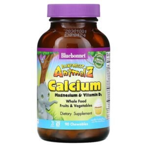 Bluebonnet Nutrition, Rainforest Animalz, Calcium, Magnesium and Vitamin D3,90 Animal Chewable Tablets,Bluebonnet Nutrition, Rainforest Animalz, кальций, магний и витамин D3  , 90 жевательных таблеток в форме животных