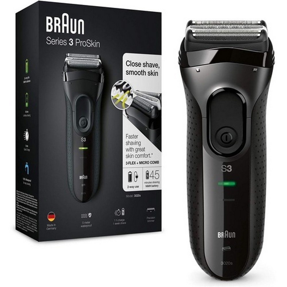 Braun Series 3 ProSkin 3020s black foil shaver;Braun Series 3 ProSkin 3020s Rasierer mit schwarzer Folie