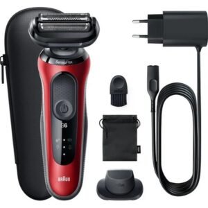 Braun Series 6 61-R1200s foil scraper trimmer black, red;Braun Series 6 61-R1200s Folienschaber-Trimmer schwarz, rot