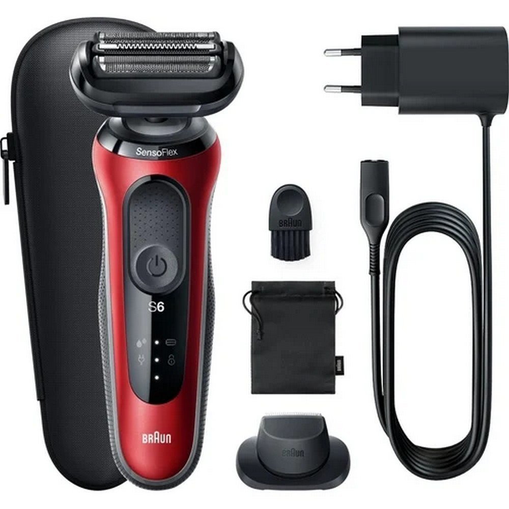 Braun Series 6 61-R1200s foil scraper trimmer black, red;Braun Series 6 61-R1200s Folienschaber-Trimmer schwarz, rot