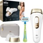 Braun Silk Expert Pro 5 PL5154, IPL for women, long-term hair removal device, white/gold