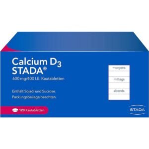 Calcium D3 STADA 600 mg / 400 IU  - 50 Chewable Tablets,Calcium D3 STADA 600 mg / 400 IE – 50 Kautabletten