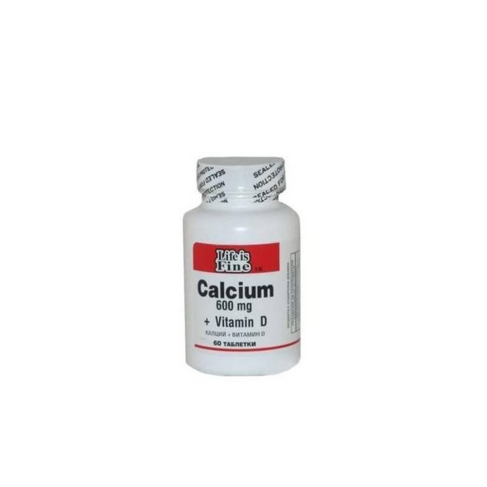 Calcium + Vitamin D 600 mg, 60, Калций + Витамин D 600 мг
