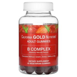 California Gold Nutrition, B complex fruit gums, 45 fruit gums,California Gold Nutrition, Жевательные таблетки с комплексом витаминов группы B,  45 жевательных таблеток