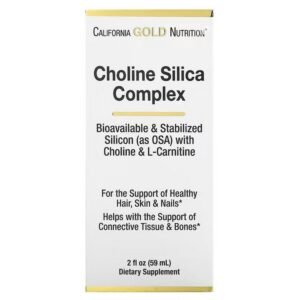California Gold Nutrition, Choline Silica Complex, 2 fl. oz (60 ml),California Gold Nutrition, холиновый и кремниевый комплекс, биологически доступный коллаген для поддержки волос, 60 мл (2 жидк. унции)