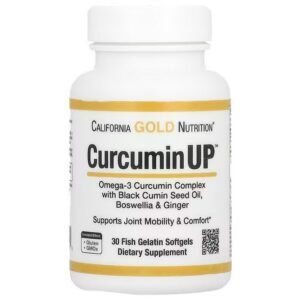 California Gold Nutrition, CurcuminUP, Omega-3 Curcumin Complex, 30 Fish Gelatin Capsules,California Gold Nutrition, CurcuminUP, комплекс с омега-3 и куркумином, 30 капсул из рыбьего желатина