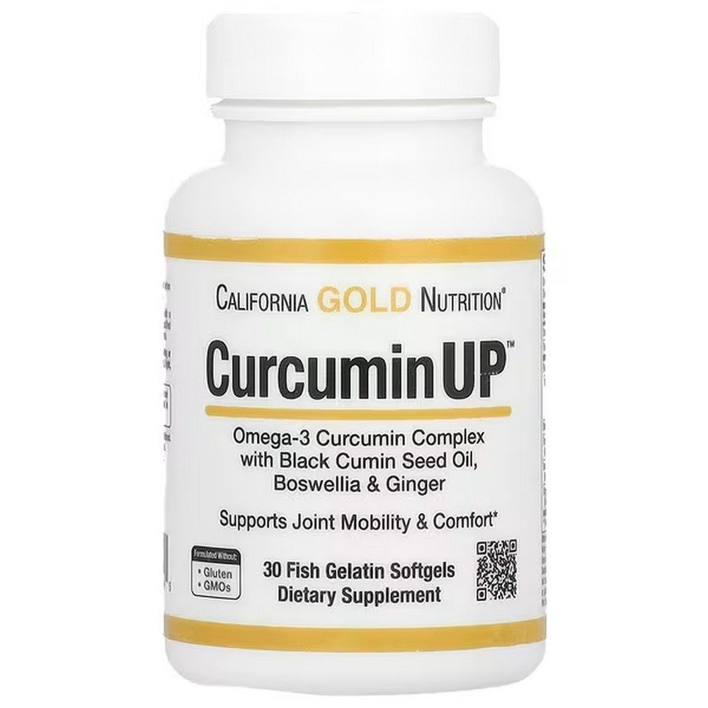 California Gold Nutrition, CurcuminUP, Omega-3 Curcumin Complex, 30 Fish Gelatin Capsules,California Gold Nutrition, CurcuminUP, комплекс с омега-3 и куркумином, 30 капсул из рыбьего желатина