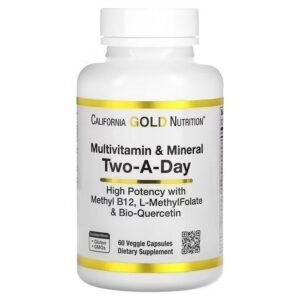 California Gold Nutrition, Multivitamin and Mineral, Twice Daily, 60 Vegetable Capsules,California Gold Nutrition, Multivitamin und Mineralstoff, zweimal täglich, 60 pflanzliche Kapseln