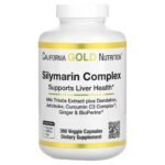 California Gold Nutrition, Silymarin Complex, Milk Thistle Extract and Dandelion,360 Vegetarian Capsules,California Gold Nutrition, комплекс с силимарином, экстракт расторопши и одуванчик,360 растительных капсул