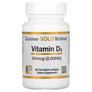 California Gold Nutrition, Vitamin D3, 50 mcg (2,000 IU), 90 Fish Gelatin Softgels,California Gold Nutrition, Vitamin D3, 50 µg (2.000 IE), 90 Fischgelatine-Kapseln