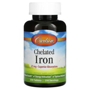 Carlson, Chelated Iron, 250 Tablets,Carlson, Хелатированное железо, 250 таблеток